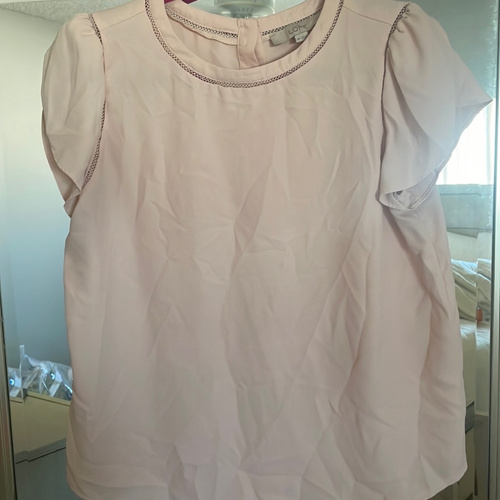 Loft light pink blouse